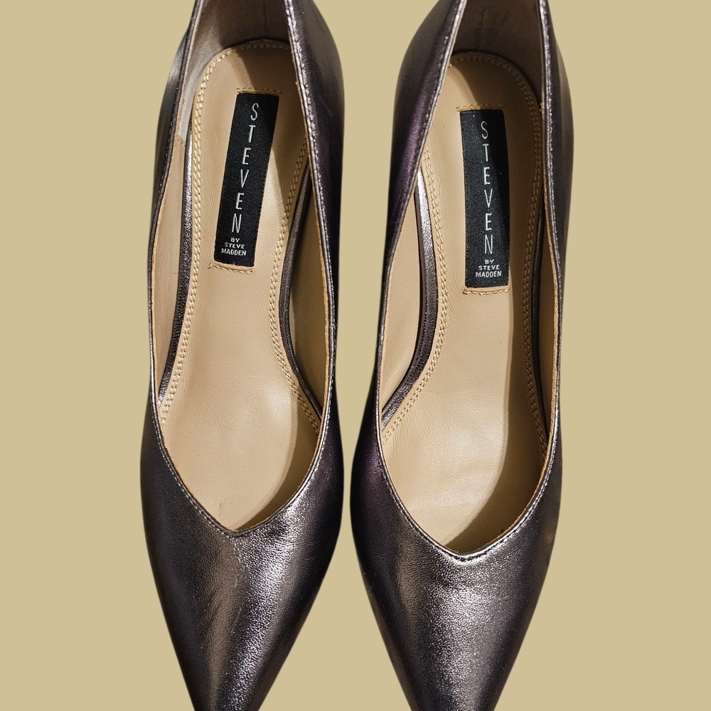Steven By Steve Madden Metallic Heels Sz 8.5
